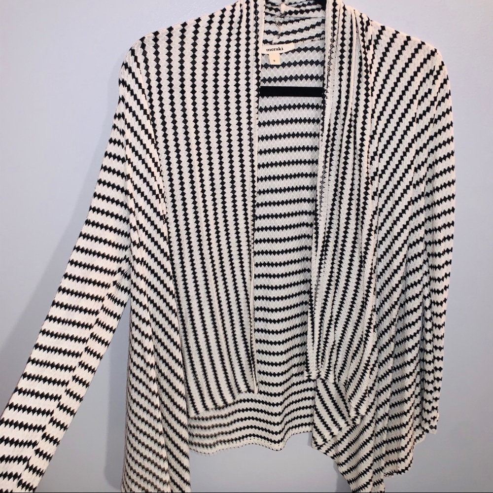 B&W Long Sleeve Cardigan